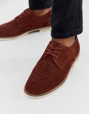 Замшевые туфли на шнуровке Chatra-Коричневый H by Hudson