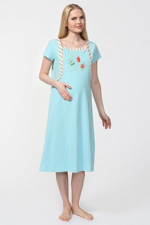 Сорочка для будущих мам Relax Mode. Цвет: голубой