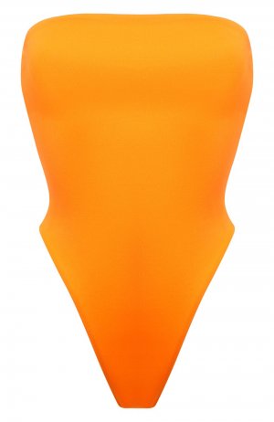 Слитный купальник Saint Laurent. Цвет: оранжевый