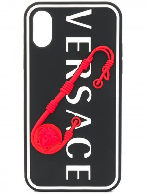 Чехол для телефона с логотипом Versace. Цвет: черный