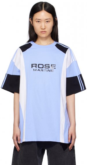 Синяя футболка со вставками , цвет Blue/White/Black Martine Rose