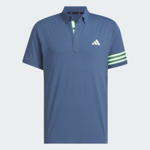 Футболка-поло 3-stripes Mesh Vent, синий Adidas