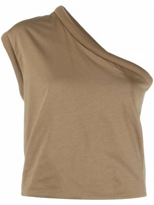 One-shoulder T-shirt Federica Tosi. Цвет: зеленый