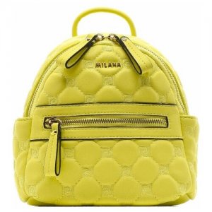 Рюкзак , фактура стеганая, желтый Milana. Цвет: желтый