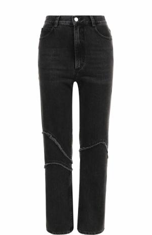 Укороченные джинсы прямого кроя с бахромой Rachel Comey. Цвет: черный
