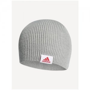 Шапка Adidas PERF BEANIE MGREYH/WHITE/ACTMAR Унисекс DZ8920 OSFW. Цвет: серый