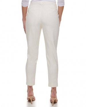 Брюки Pin Stripe Essex Pants, цвет White/Sand DKNY