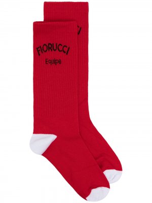 Носки с логотипом Fiorucci. Цвет: красный