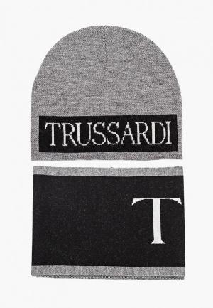 Комплект Trussardi шапка и шарф 25х180 см. Цвет: разноцветный