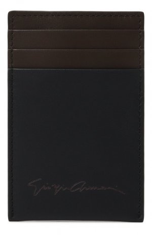 Кожаный футляр для кредитных карт Giorgio Armani. Цвет: синий