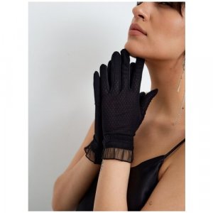 Перчатки , размер 7-8, черный Nadia Piskun. Цвет: черный