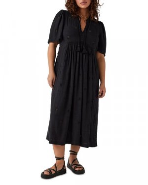 Платье миди Romy с люверсами ba&sh, цвет Black BA&SH