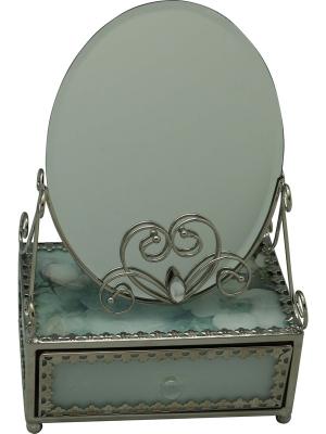 Зеркало со шкатулкой  Акварель JARDIN D'ETE. Цвет: зеленый
