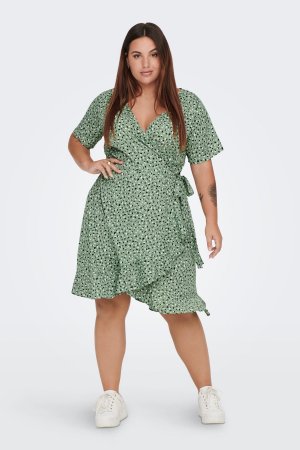 Платье больших размеров – зеленое туника Only Carmakoma, зеленый Carmakoma