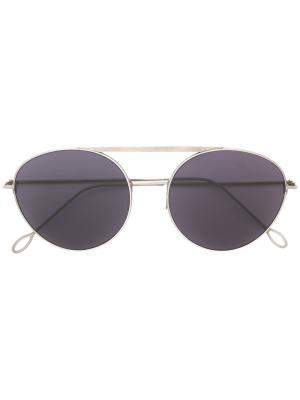 Солнцезащитные очки с оправой авиатор Delirious. Цвет: серебристый