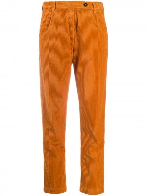 Укороченные вельветовые брюки средней посадки Massimo Alba. Цвет: оранжевый