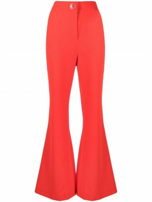 High-waisted flared trousers Moschino. Цвет: красный