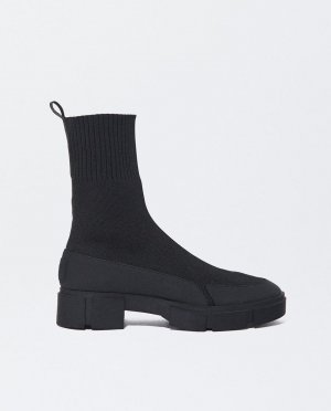Женские черные эластичные ботинки-носки Parfois, черный PARFOIS