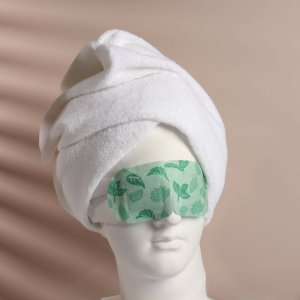 Паровая маска для глаз, разогревающая, экстракт розы, цвет зелёный ONLITOP. Цвет: фиолетовый, зеленый