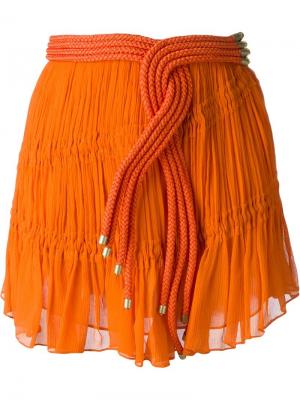 Юбка с веревочной отделкой Jay Ahr. Цвет: жёлтый и оранжевый