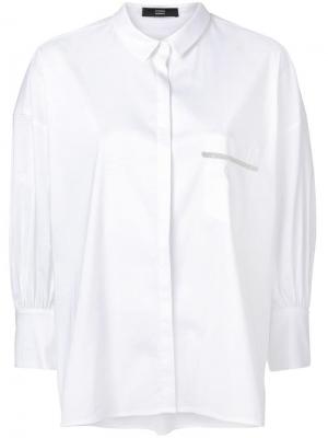Рубашка с нагрудным карманом Steffen Schraut. Цвет: белый