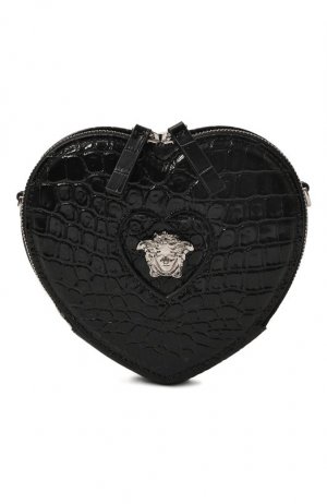 Кожаная сумка Versace. Цвет: чёрный