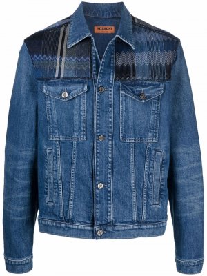 Patchwork-detail denim jacket Missoni. Цвет: синий