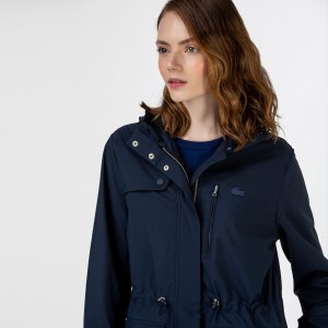 Верхняя одежда Женская куртка-парка c регулируемым поясом Lacoste. Цвет: синий