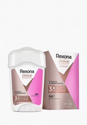 Дезодорант Rexona CLINICAL PROTECTION Део-крем Сухость и уверенность, 45 мл. Цвет: прозрачный