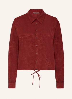 Блуза рубашка aus Jacquard, темно-красный VANILIA