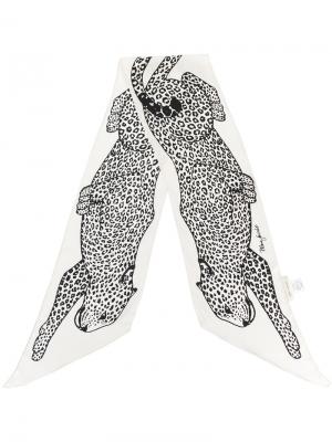 Шарф с изображением леопарда Marc Jacobs. Цвет: белый