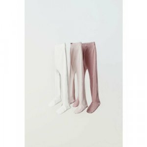 Ползунки , комплект из 3 шт., размер 56, розовый, белый Zara. Цвет: розовый/белый/фиолетовый