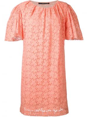 Платье с вышивкой Maurizio Pecoraro. Цвет: розовый