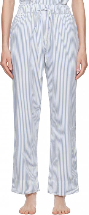 Сине-белые пижамные брюки на кулиске Tekla