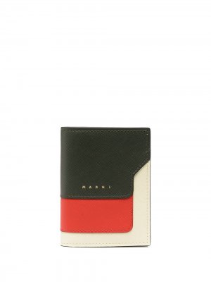 Бумажник из сафьяновой кожи Marni. Цвет: зеленый