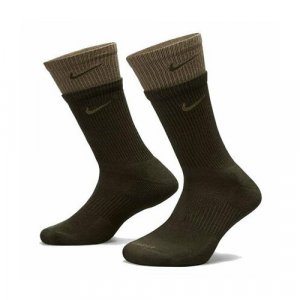 Носки Nike Everyday Plus Cushioned, размер L, оливковый. Цвет: оливковый