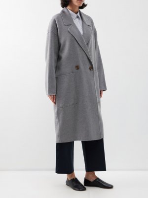 Флорентийское двубортное пальто из смесовой шерсти , серый Lee Mathews