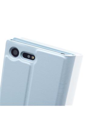 Супертонкий чехол-книжка для Sony Xperia X Compact Rosco. Цвет: светло-голубой