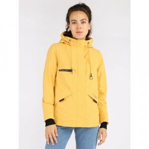 Женская куртка A PASSION PLAY, спортивная, демисезонная, SQ68482, с капюшоном, цвет желтый, размер M Play. Цвет: желтый
