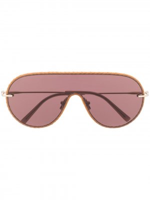 Tods массивные солнцезащитные очки Tod's. Цвет: коричневый
