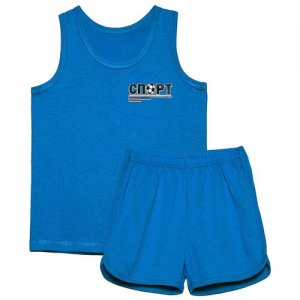 Комплект одежды , размер 98/52, синий Три ползунка