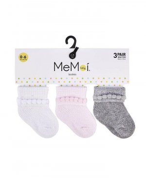 Пары детских носков из смесового хлопка для девочек MeMoi, мультиколор Memoi