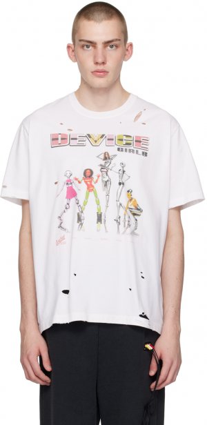 Белая футболка PZ Today Edition с надписью «Device Girls» Doublet