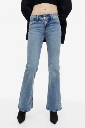 Расклешенные низкие джинсы , синий H&M