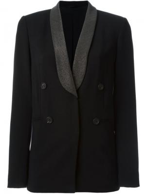 Пиджак с отделкой металлик на лацканах Brunello Cucinelli. Цвет: чёрный