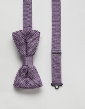 Фиолетовый трикотажный галстук-бабочка Twisted Tailor. Цвет: фиолетовый