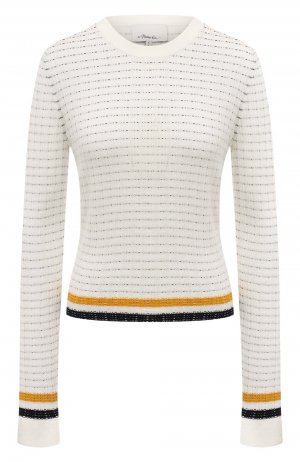 Облегающий пуловер с контрастной отделкой 3.1 Phillip Lim. Цвет: белый
