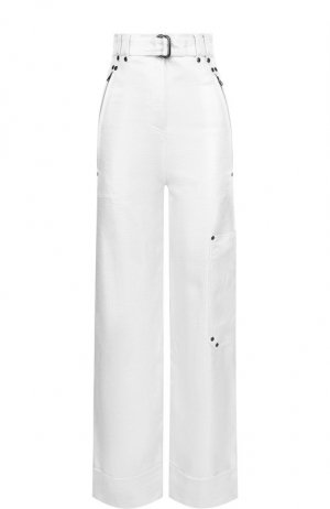 Расклешенные брюки с завышенной талией и поясом Tom Ford. Цвет: белый