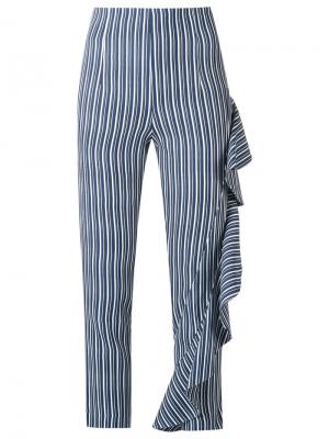 Укороченные брюки в полоску Giuliana Romanno. Цвет: синий
