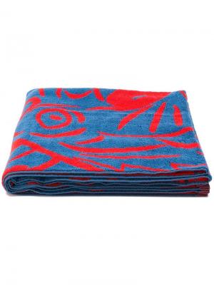 Пляжное полотенце с принтом Kenzo. Цвет: синий